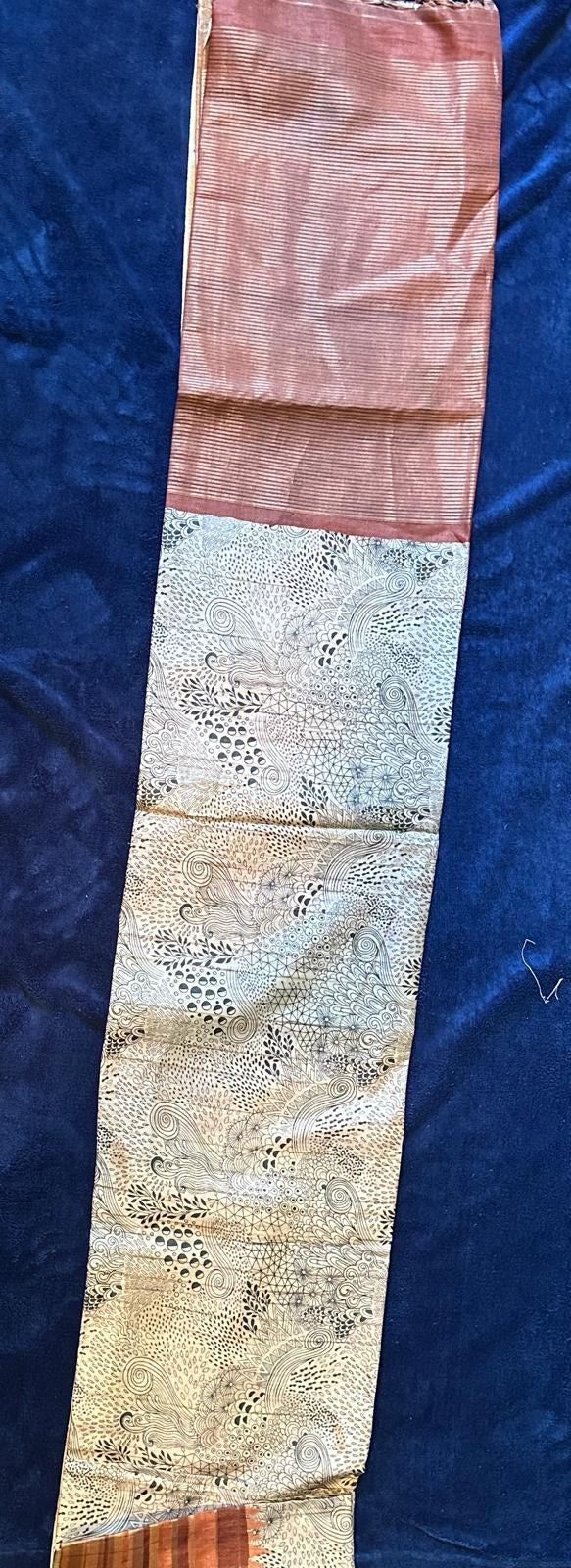 Chappa Silk - White with Orange