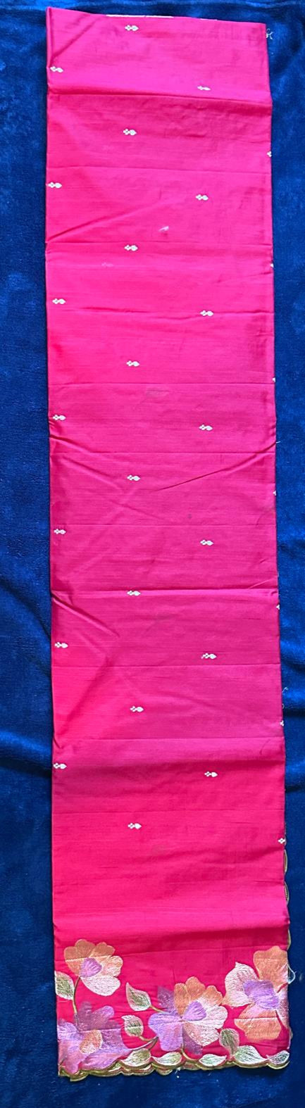 Crush Embroidery Sarees - Red