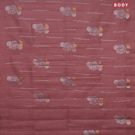 Crush embroidery saree pastel maroon shade with allover embroidery work buttas in borderless style
