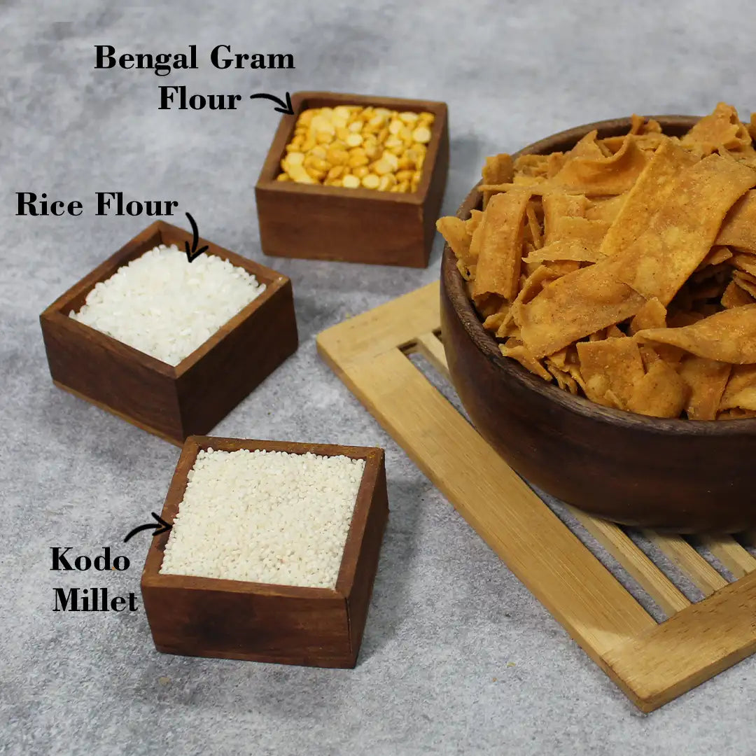 Kodu Millet Varagu Ribbon Pakoda Snacks வரகு ரிப்பன் பக்கோடா