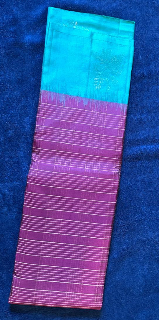 Madhuram Silks - Maroon wi/ Aqua green