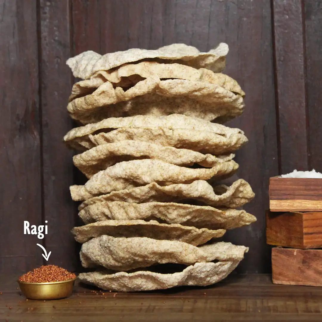 SriVaraha Foods Ragi Appalam Ragi Papad Finger Millet Nachani Papad
