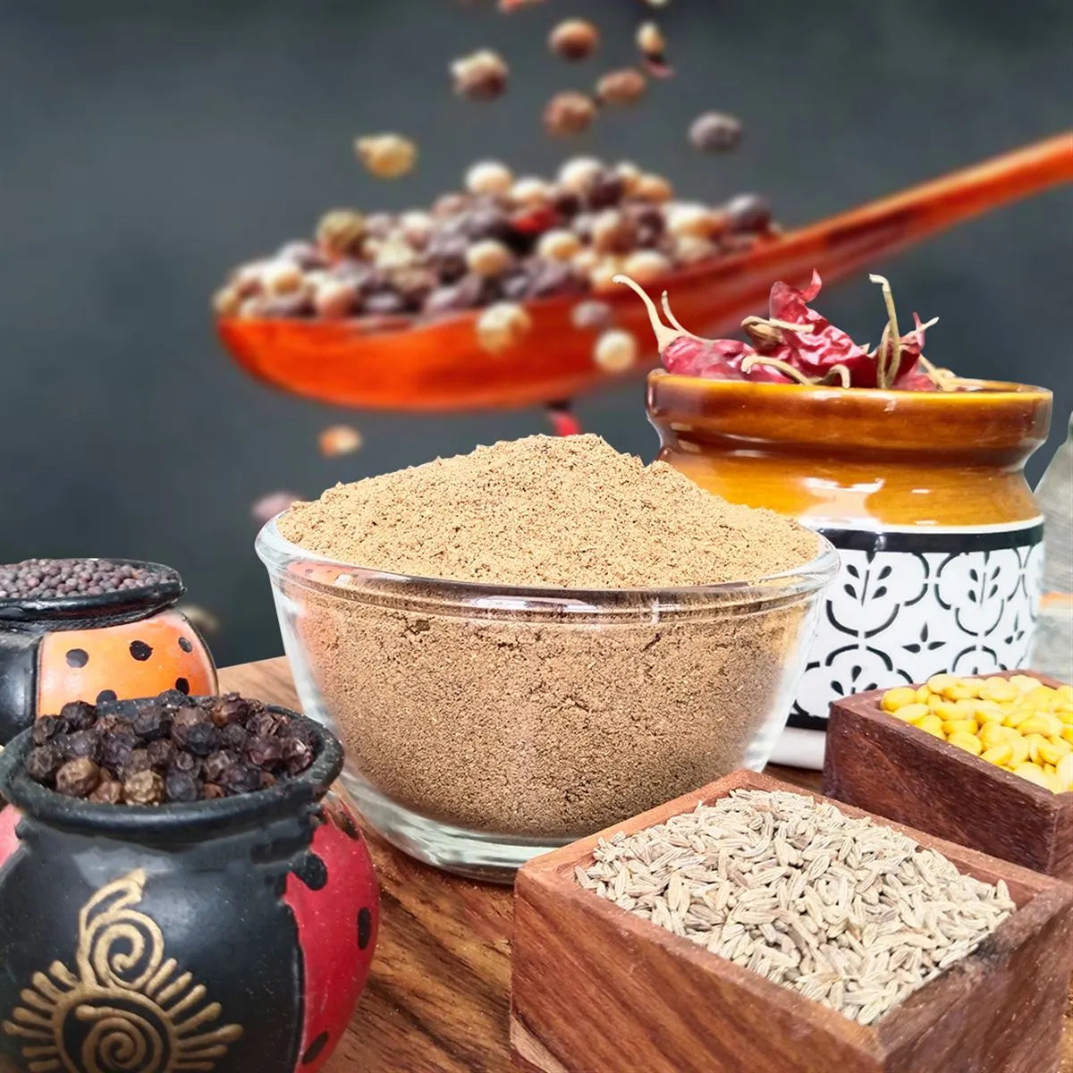 SriVarahaFoods Pepper Cumin Rasam Powder Podi Milagu Jeera Rasam Podi