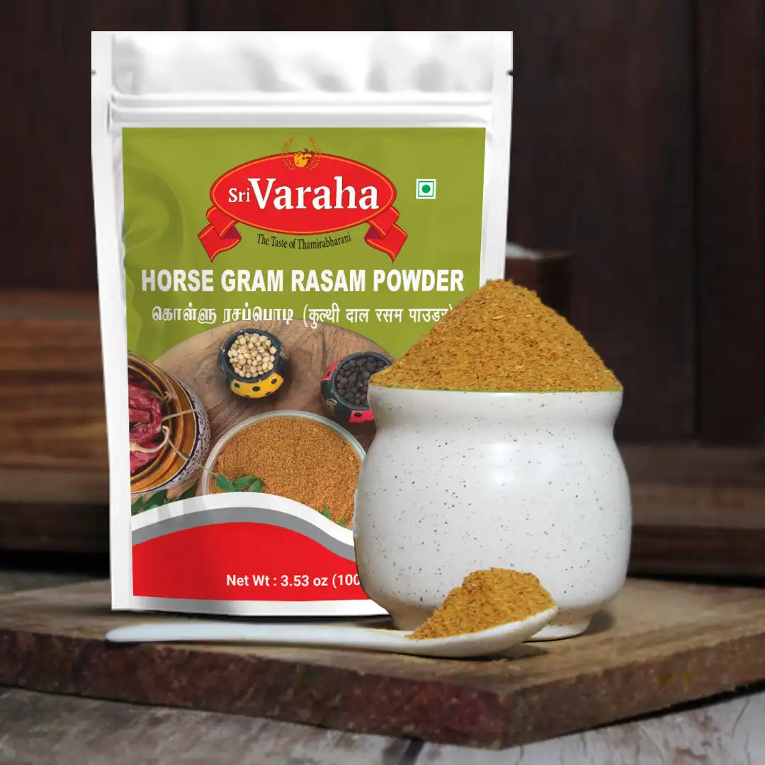 SriVarahaFoods Horsegram Rasam Powder Kollu Rasam Podi