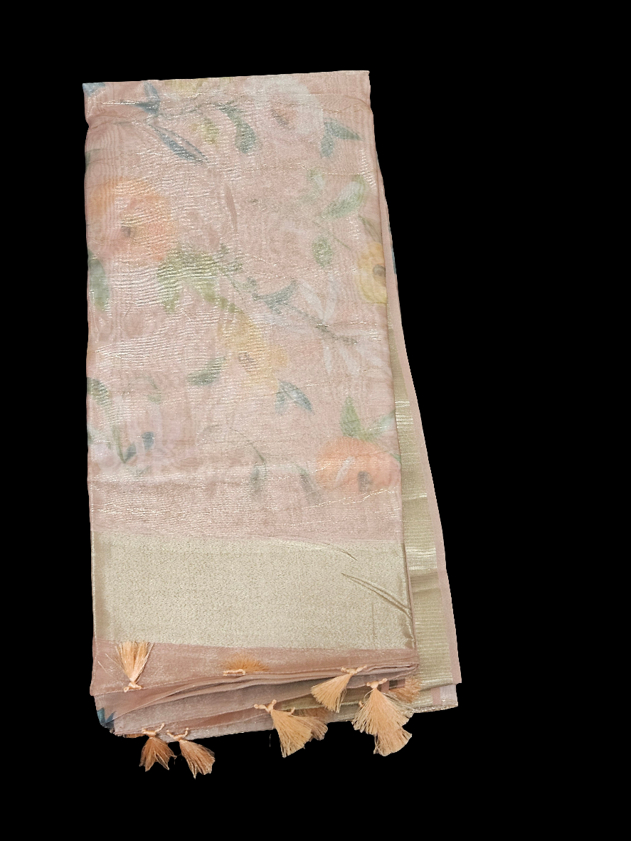 Tissue Organza - Orange Pink