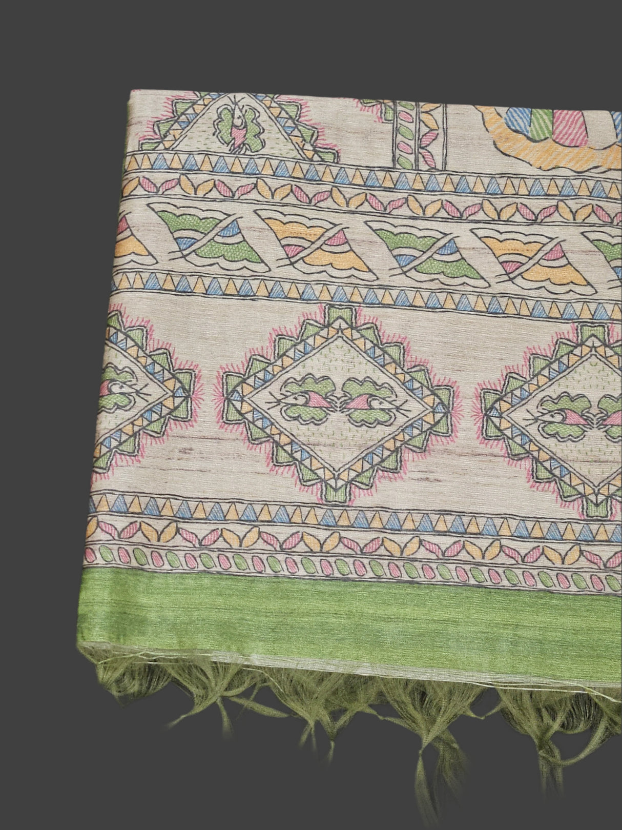 Madhubani - Pastel Green