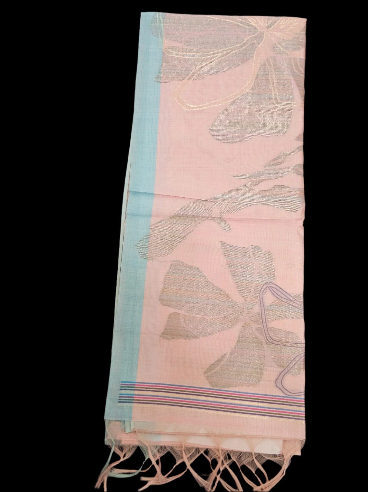 Semi Jute - Pink with Light Blue