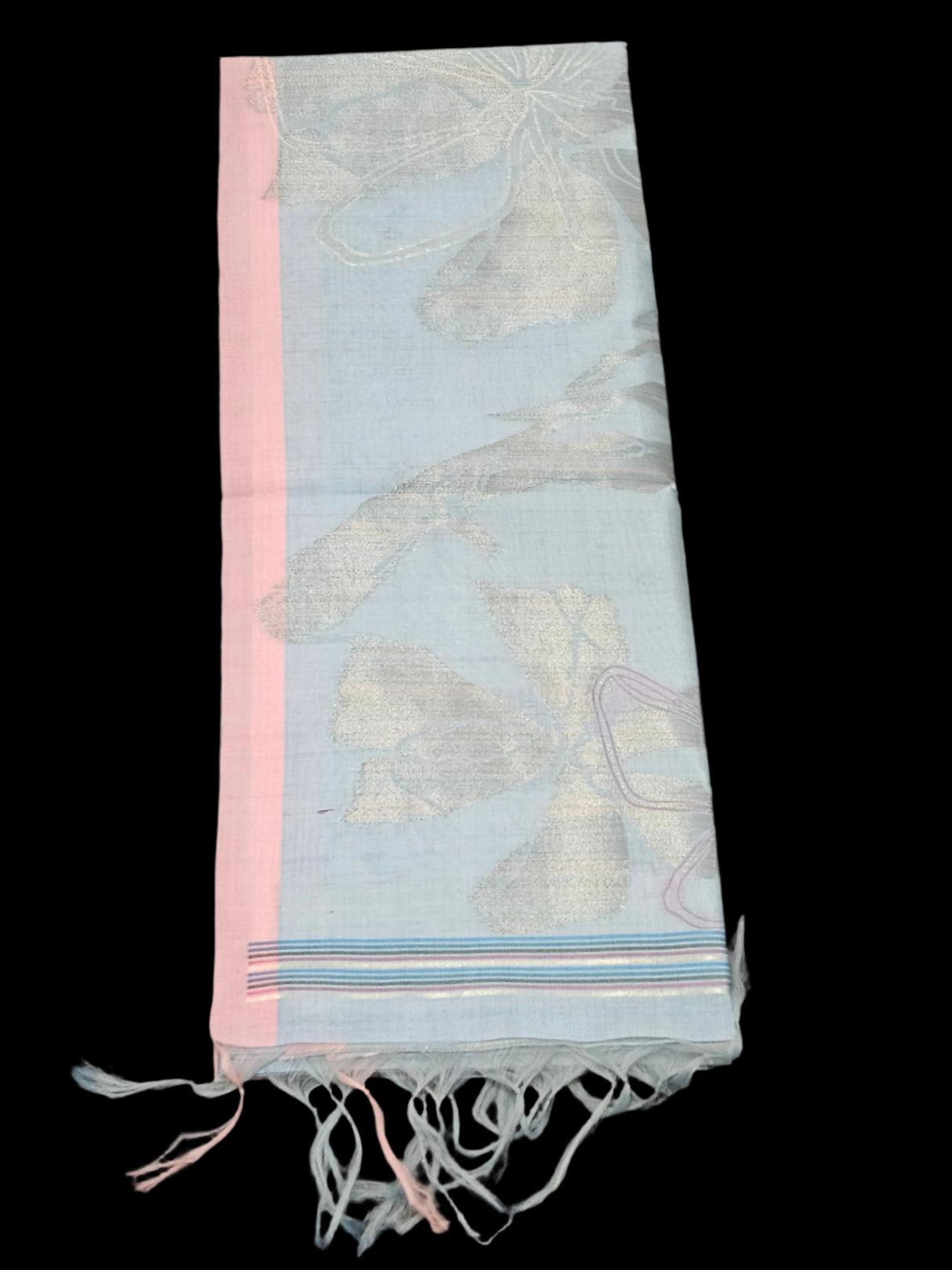 Semi Jute - Blue with Pink