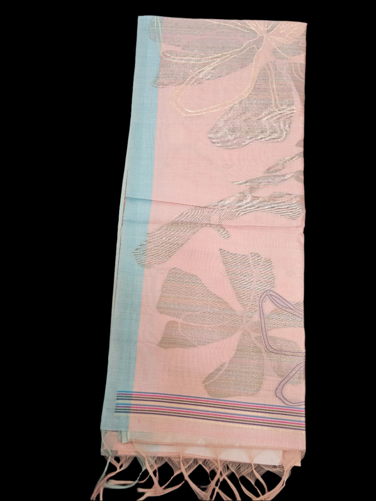 Semi Jute - Pink with Light Blue