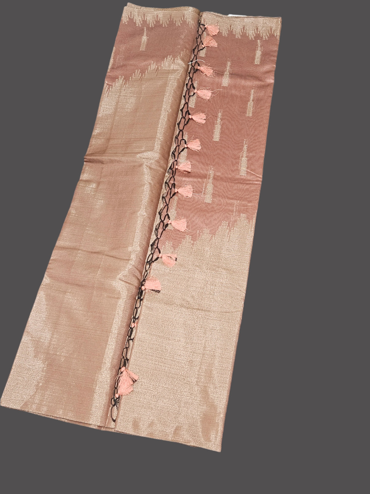 Tussar Matka - Pinkish Light Brown