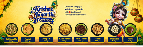 Krishna Jayanthi Combo in the USA – 8 Traditional South Indian Snacks & Sweets