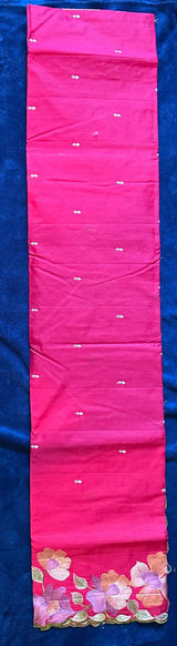Crush Embroidery Sarees - Red