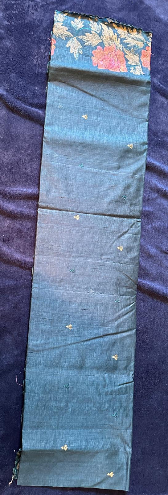 Crush Embroidery Sarees - Blue