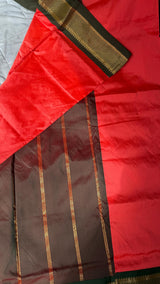 Prashanti Sarees - Salaam Silk 10 Yards - Honey Suckle with Green Border