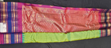 Gadwal Silk - Parrot Green with Blue