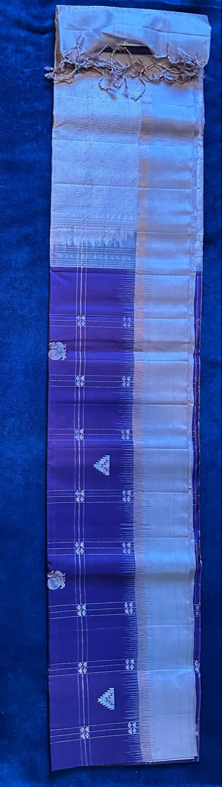 Madhuram Silks - Purple with Rose Gold
