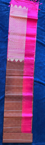 Madhuram Silks - Brown with Rani Pink