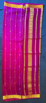 Mysore silk - Purple with self (Gold)