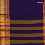 Narayanpet cotton saree deep violet and maroon with plain body and long annam zari woven border