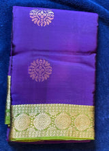 Roopam Silk - Jamun Purple with Green