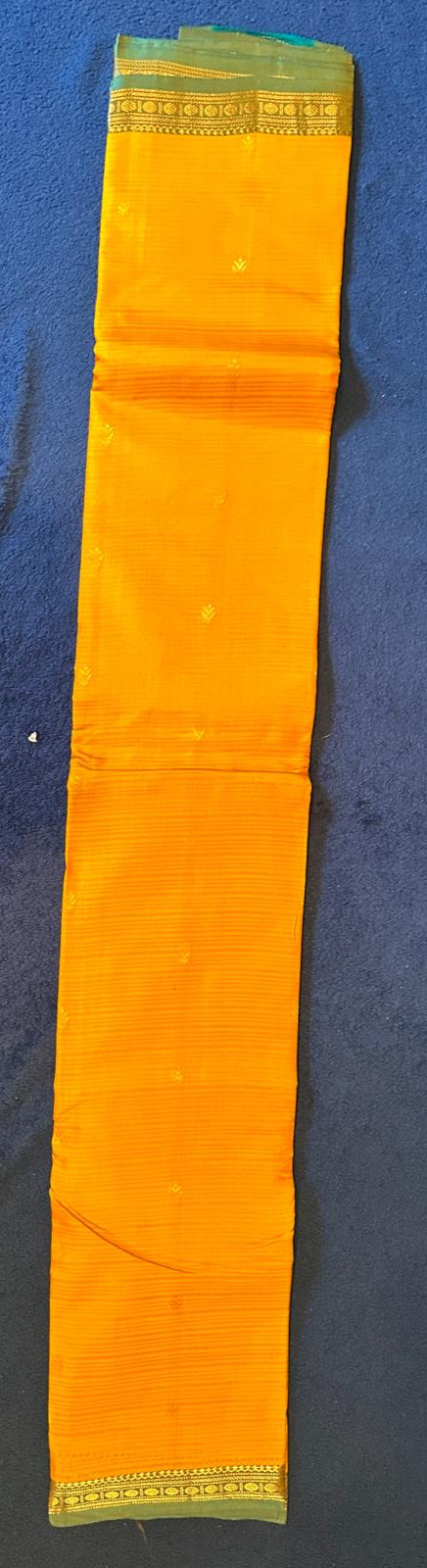 Roopam Silk - Mustard Yellow with Green