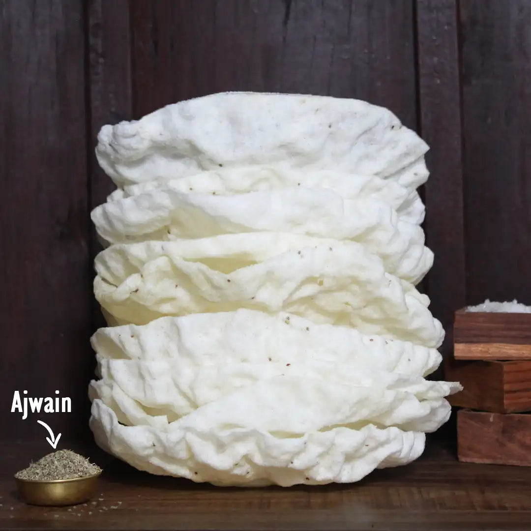 SriVarahaFoodsElaiVadamElavadagamThalirVadamAppalamRiceSagoPapad_4