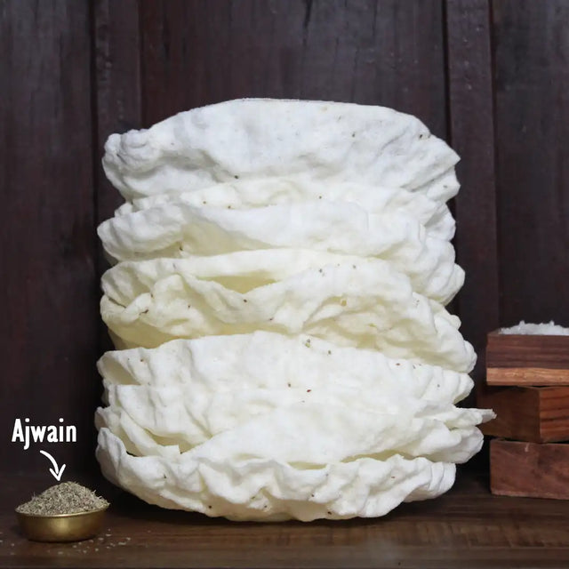 SriVarahaFoodsElaiVadamElavadagamThalirVadamAppalamRiceSagoPapad_4