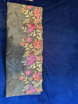 Crush Embroidery Sarees - Dark Green