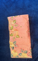 Crush Embroidery Sarees - Baby Pink