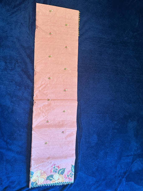 Crush Embroidery Sarees - Baby Pink