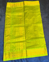 Silk Cotton Kalamkari - Dark Blue withLigh Green