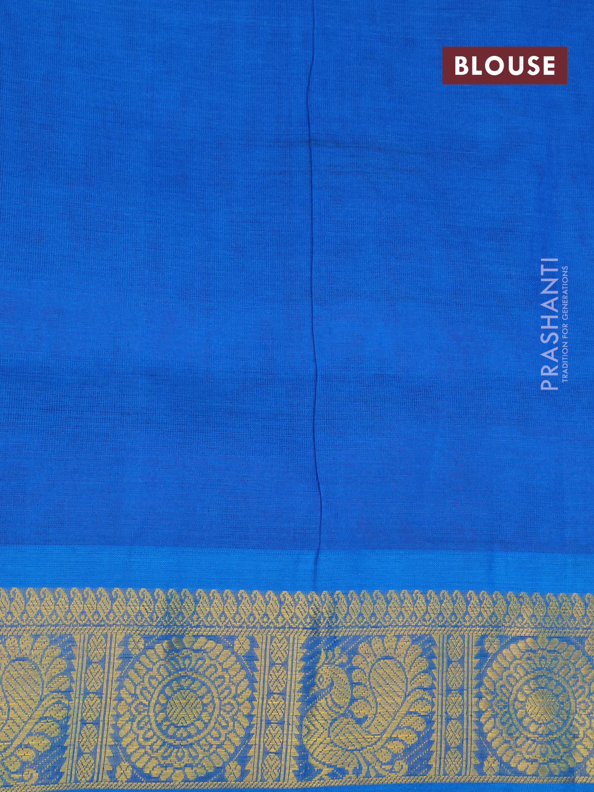 Silk cotton saree purple and cs blue with allover self emboss jacquard and annam & rudhraksha zari woven border