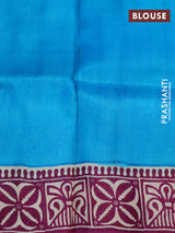 Bishnupuri silk saree cream with plain body and ganga jamuna border