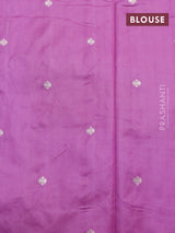 Banarasi semi katan silk saree mild purple shade with allover zari weaves and zari woven border