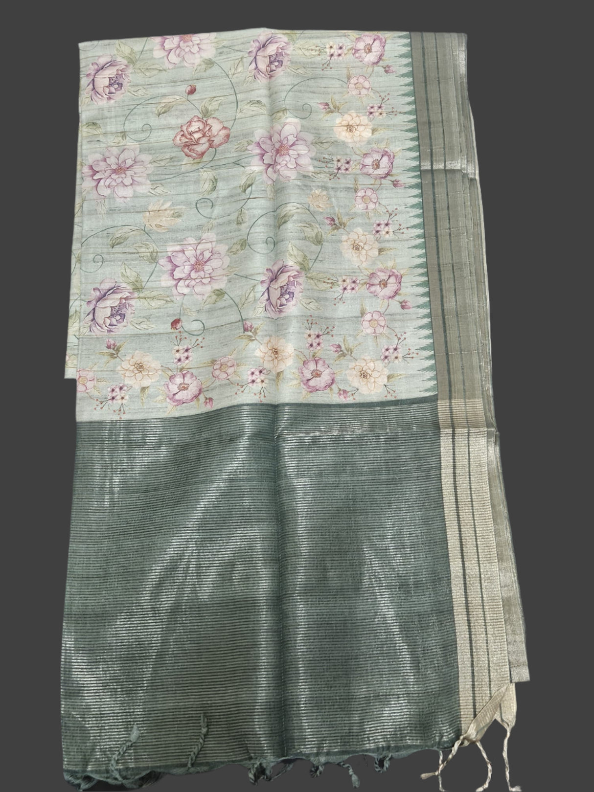 Chappa Silk - Green with green