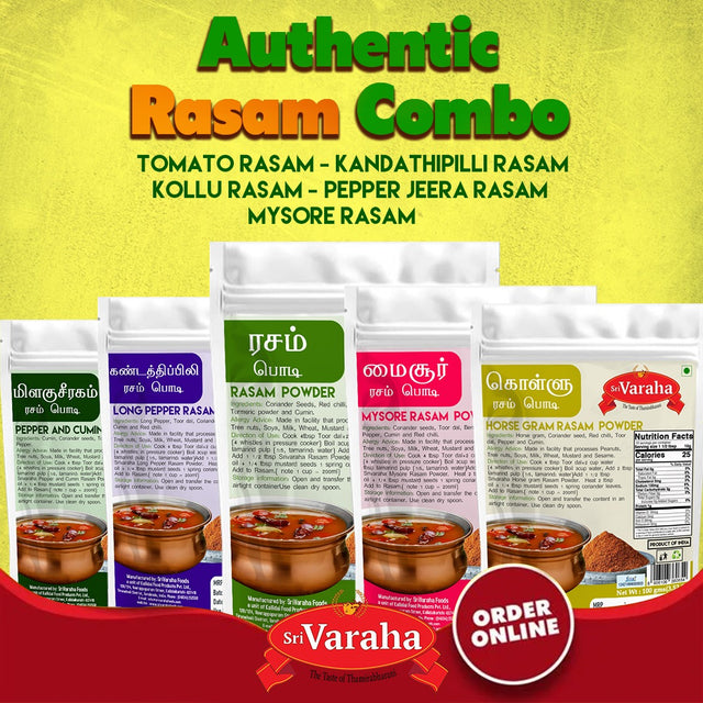 Rassam Collection 5 in 1 Rasam Combo Deal – True Traditions