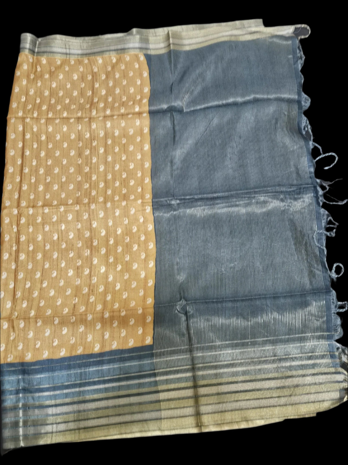 Chappa Silk - Gold with Blue