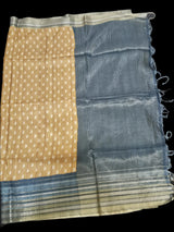 Chappa Silk - Gold with Blue