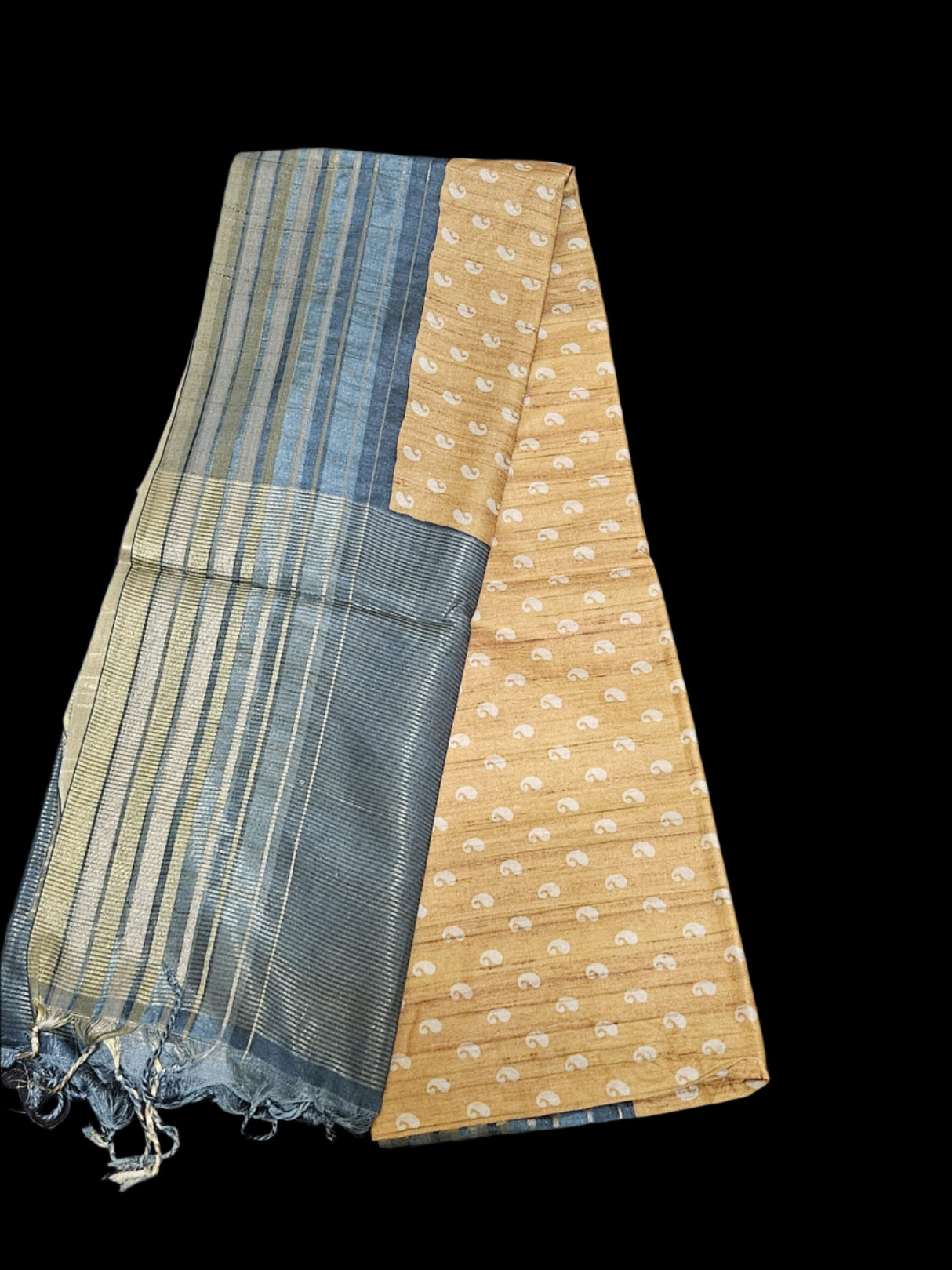 Chappa Silk - Gold with Blue