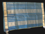 Silk Cotton Kalamkari - Mehandi Green with Dark Green